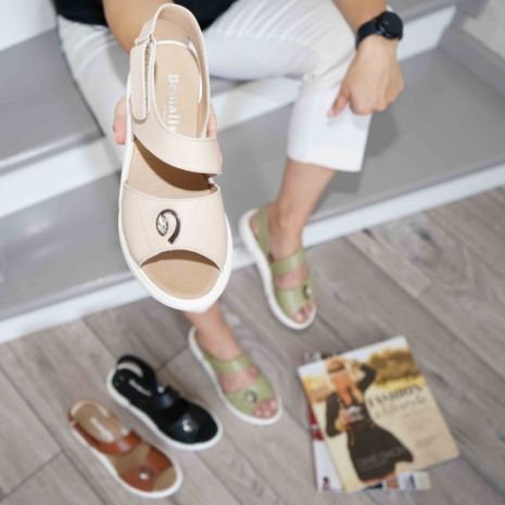 Imagine Sandale dama piele naturală 106 culoare bej