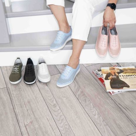 Imagine Pantofi damă casual din piele naturală cu siret elastic cod 1800 alb